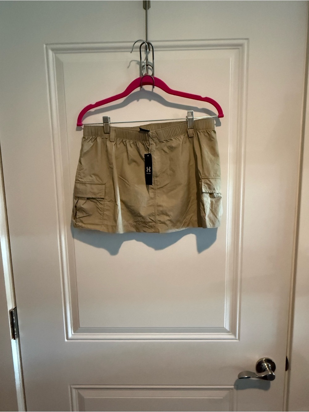 Under Armour Beige/Tan Mini Skirt with Cargo Pockets